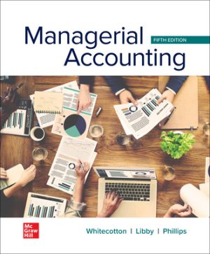 Managerial Accounting 5th Edition Whitecotton