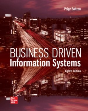 Business Driven Information Systems 8th Edition Baltzan