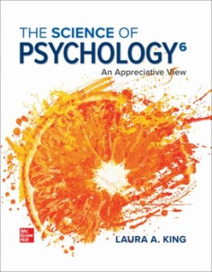 Test Bank for The Science of Psychology: An Appreciative View 6th Edition King