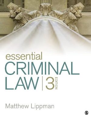 Test Bank for Essential Criminal Law 3rd Edition Lippman