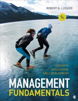 Test Bank for Management Fundamentals Concepts, Applications, and Skill Development 9th Edition Lussier