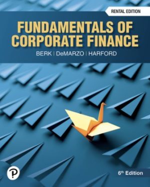 Solution Manual for Fundamentals of Corporate Finance 6th Edition Berk