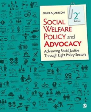 Test Bank for Social Welfare Policy and Advocacy Advancing Social Justice Through Eight Policy Sectors 2nd Edition Jansson