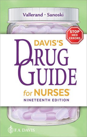 Test Bank for Davis's Drug Guide for Nurses 19th Edition Vallerand 