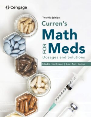 Test Bank for Curren's Math for Meds Dosages and Solutions 12th Edition Curren